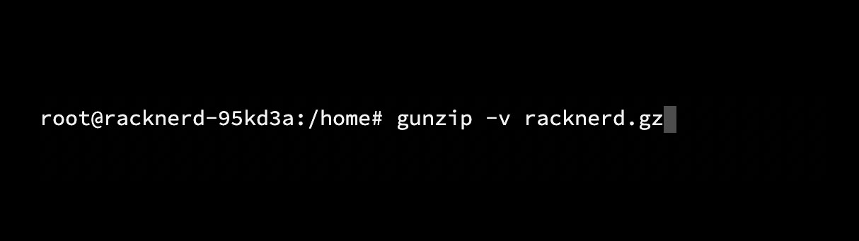 gunzip tar file