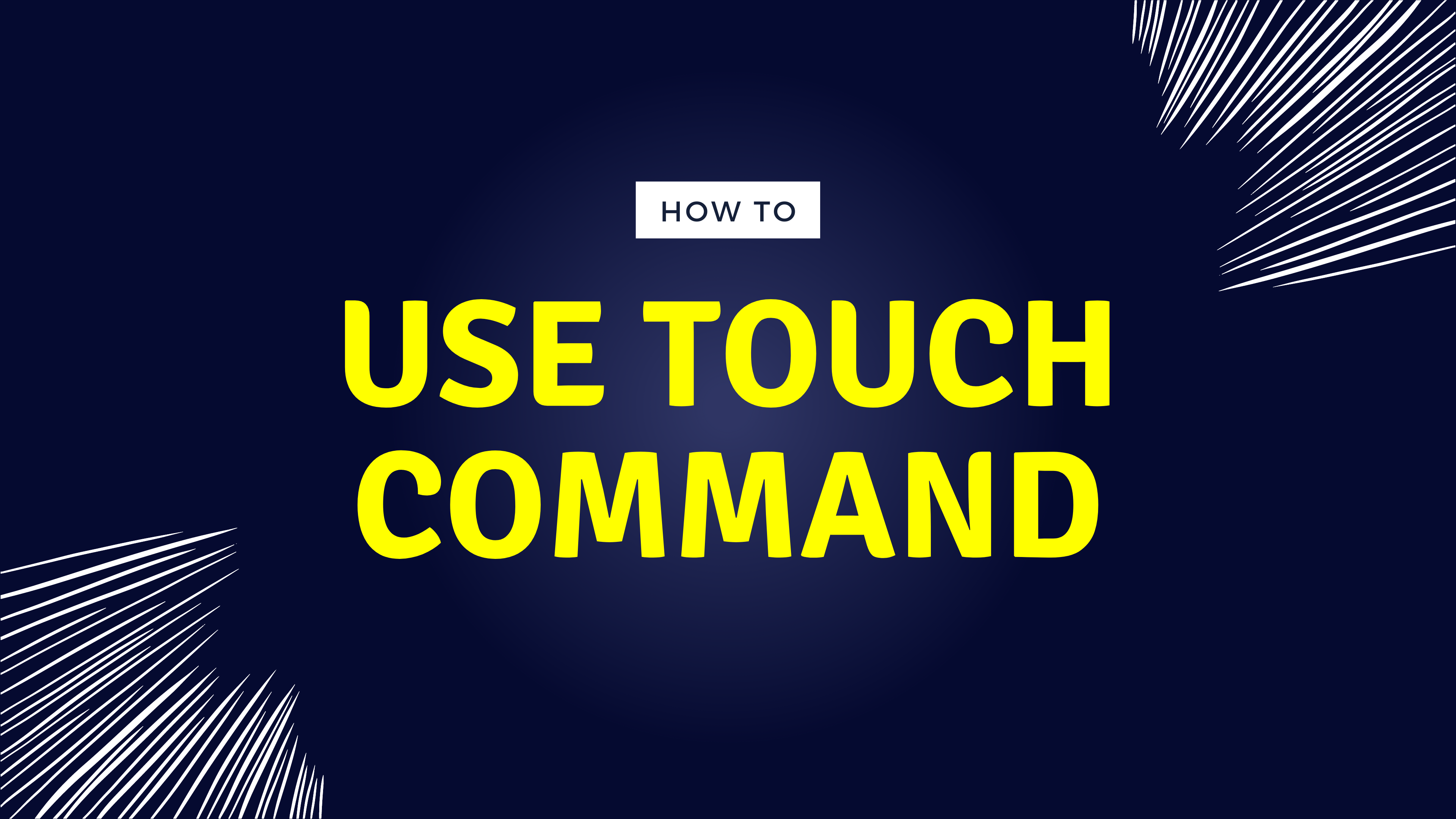 How To Use Touch Command