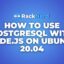 How to Use PostgreSQL With Node.js on Ubuntu 20.04